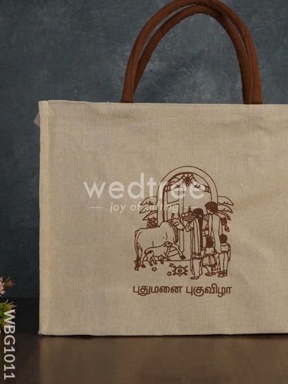 Customizable Printed Juco Bag - House Warming Ceremony - WBG1011