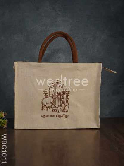 Customizable Printed Juco Bag - House Warming Ceremony - WBG1011
