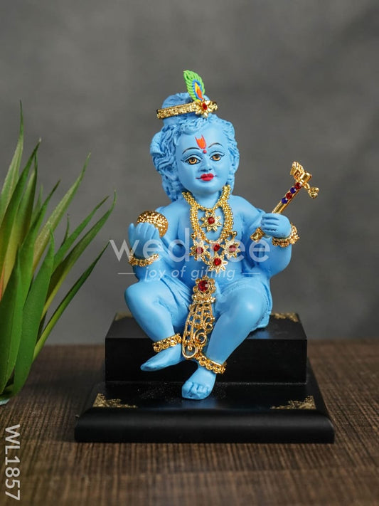 Cute Baby Krishna with Laddu - WL1857
