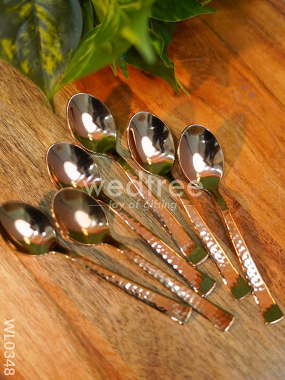 Cutlery Set (Table Spoon, Desert spoon, Teaspoon and Fork) - Rose Gold (Set of 24 pieces) - WL0348