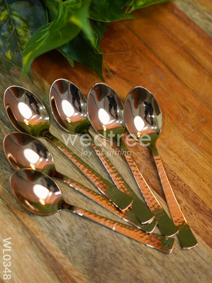 Cutlery Set (Table Spoon, Desert spoon, Teaspoon and Fork) - Rose Gold (Set of 24 pieces) - WL0348