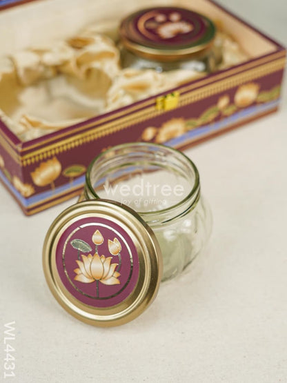 Decorative 2 Jar Dry Fruit Box - Pichwai - WL4431