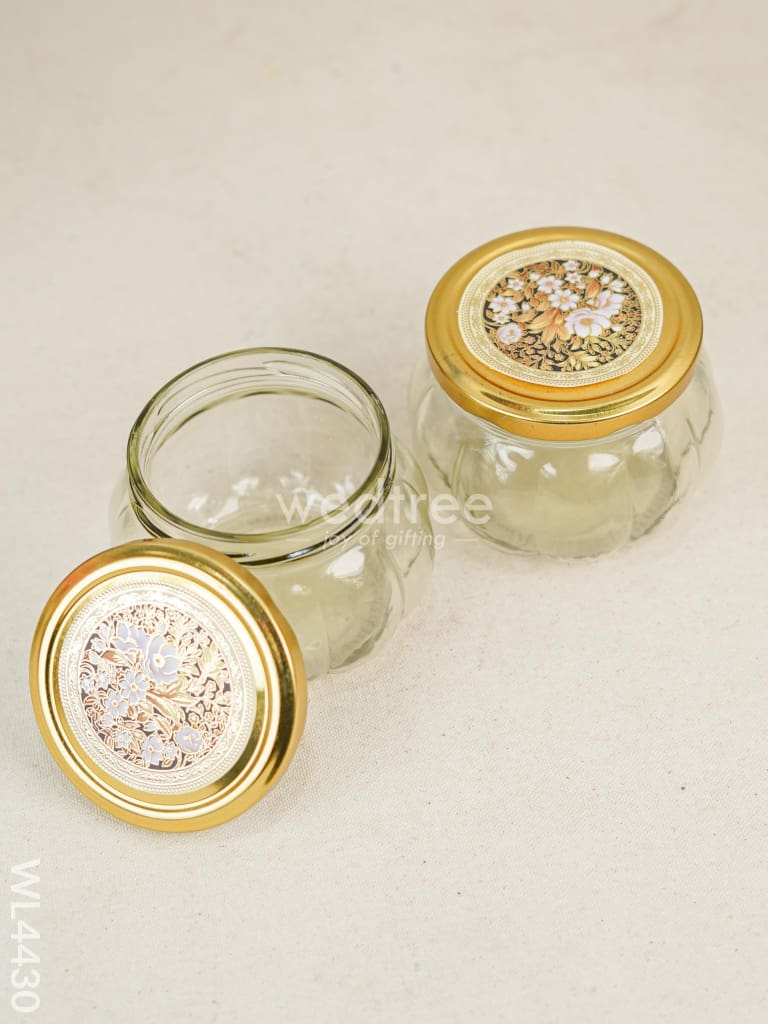 Decorative 2 Jar Dry Fruit Box - Teal Blue - WL4430