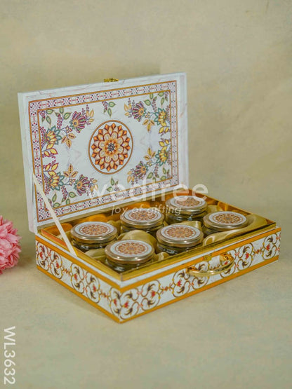 Decorative 6 Jar Dry Fruit Box - WL3632