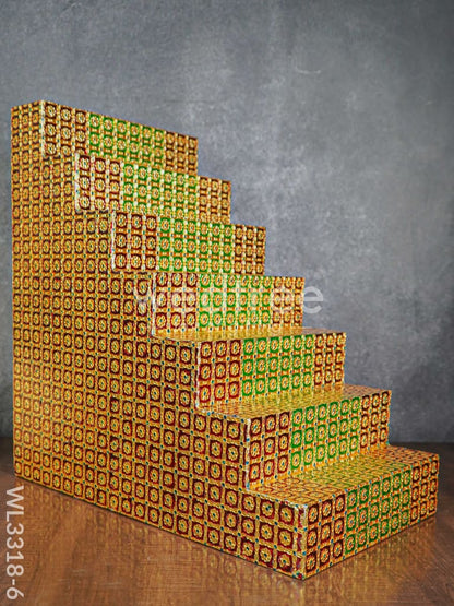 Decorative 7 Step Meenakari Golu Stand - WL3318-6