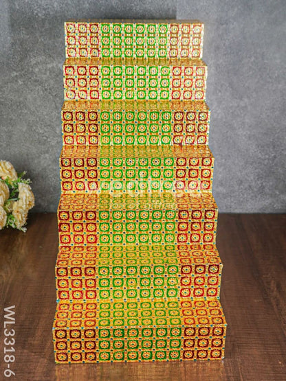 Decorative 7 Step Meenakari Golu Stand - WL3318-6