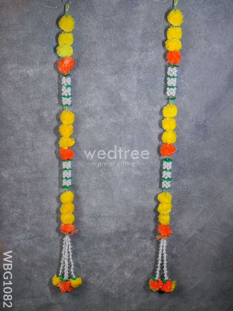 Decorative Artificial Marigold Thoran - Set of 2 - WBG1082
