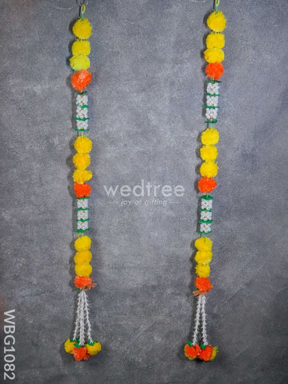 Decorative Artificial Marigold Thoran - Set of 2 - WBG1082