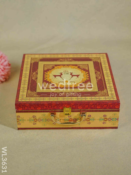 Decorative Deer Designed 4 Jar Dry Fruit Box - WL3631