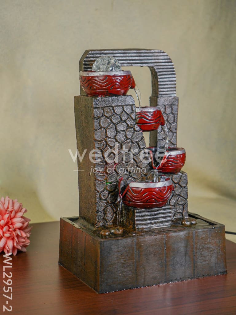 Decorative Diya 4 Step Water Fountain - WL2957-2