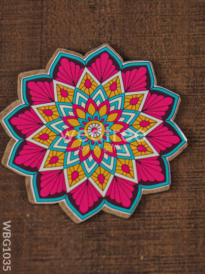 Decorative Diya Coaster - Set of 2 - WBG1035