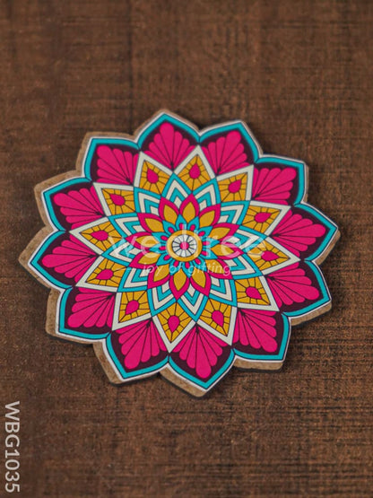 Decorative Diya Coaster - Set of 2 - WBG1035