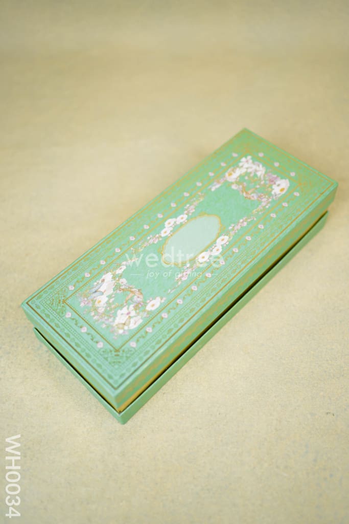 Decorative Floral Box - Green - WH0034