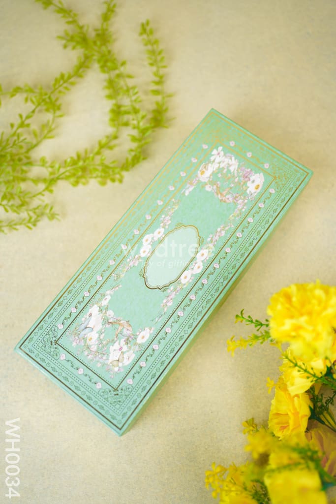 Decorative Floral Box - Green - WH0034