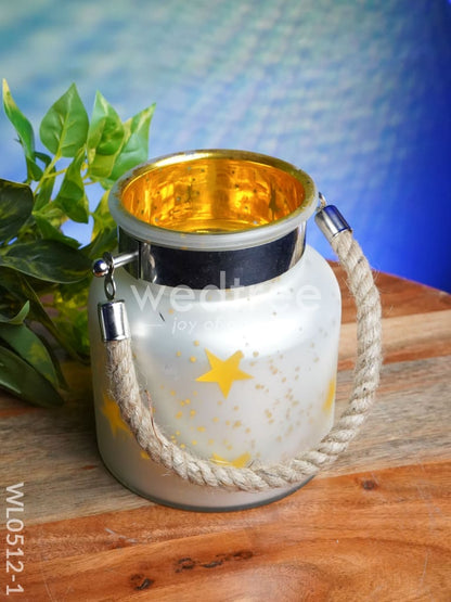 Decorative Glass Jar T-Light Holder - WL0512