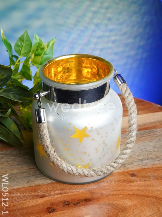 Decorative Glass Jar T-Light Holder - WL0512