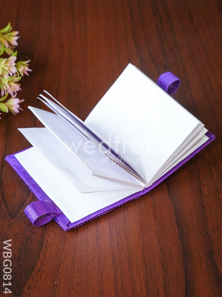 Decorative Handmade Mirror Work Diary with Pen - WBG0814