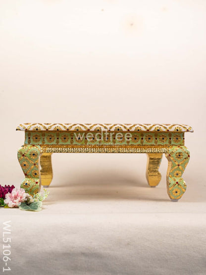 Decorative Meenakari Bajot - 16 x 16 inch - Green - WL5106-1