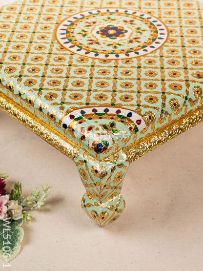 Decorative Meenakari Bajot - 16 x 16 inch - Green - WL5106-1