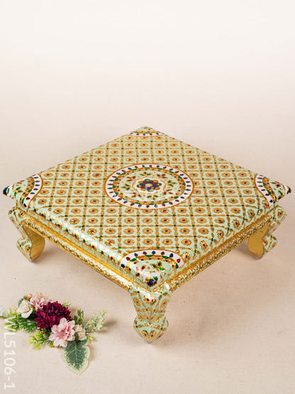 Decorative Meenakari Bajot - 16 x 16 inch - Green - WL5106-1