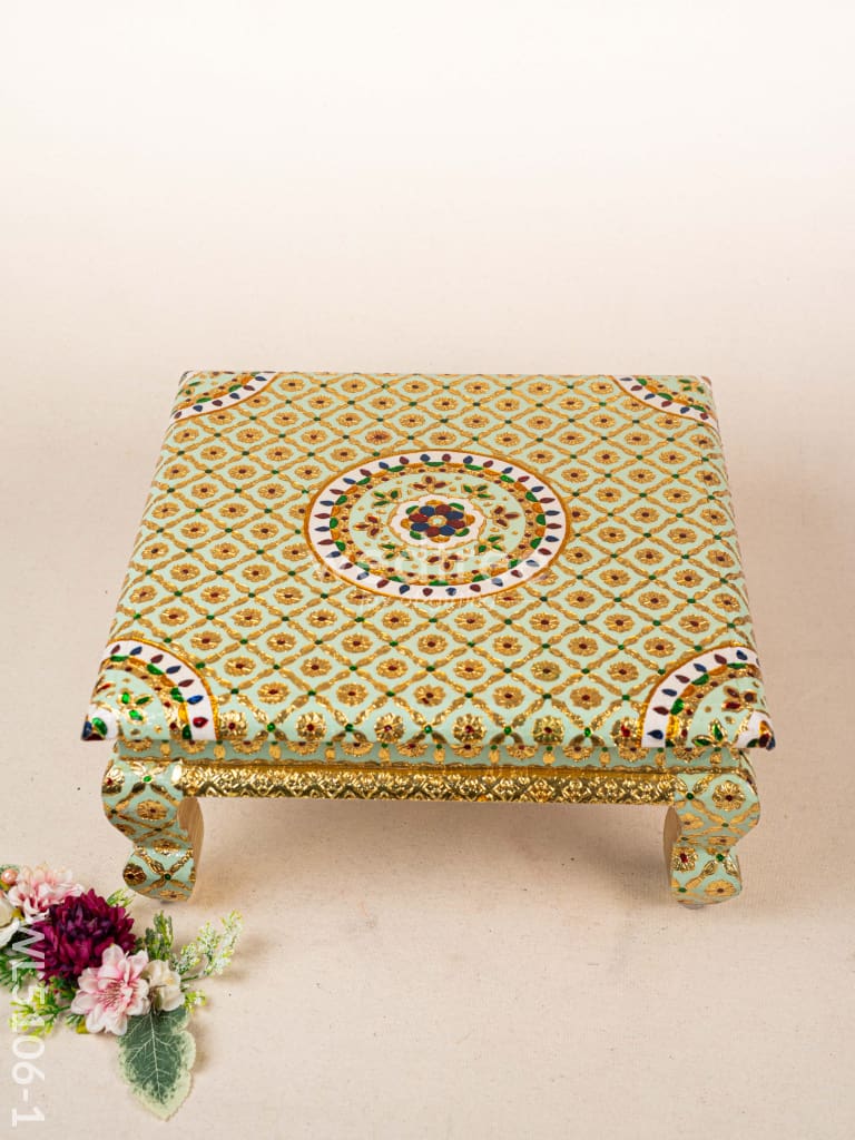 Decorative Meenakari Bajot - 16 x 16 inch - Green - WL5106-1
