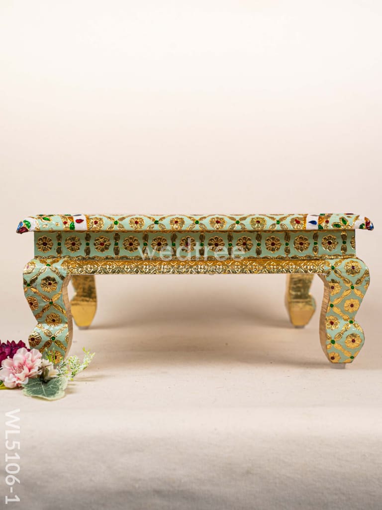 Decorative Meenakari Bajot - 16 x 16 inch - Green - WL5106-1