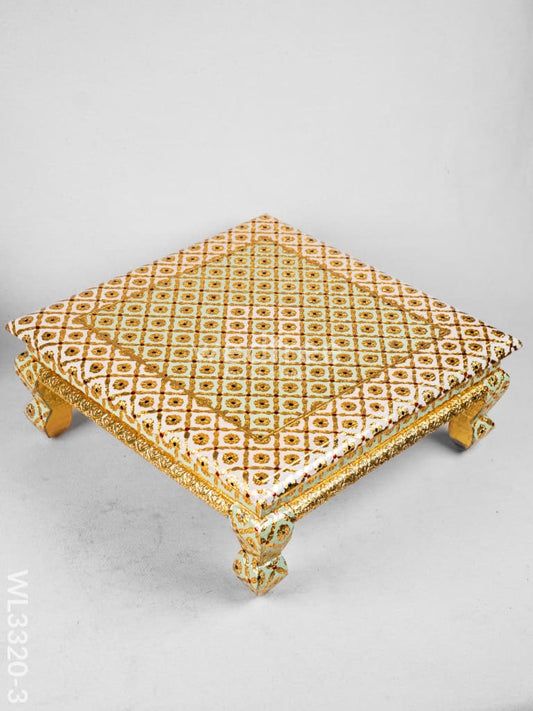 Decorative Meenakari Bajot - 16 x 16 inch - Pink & Green - WL3320-3