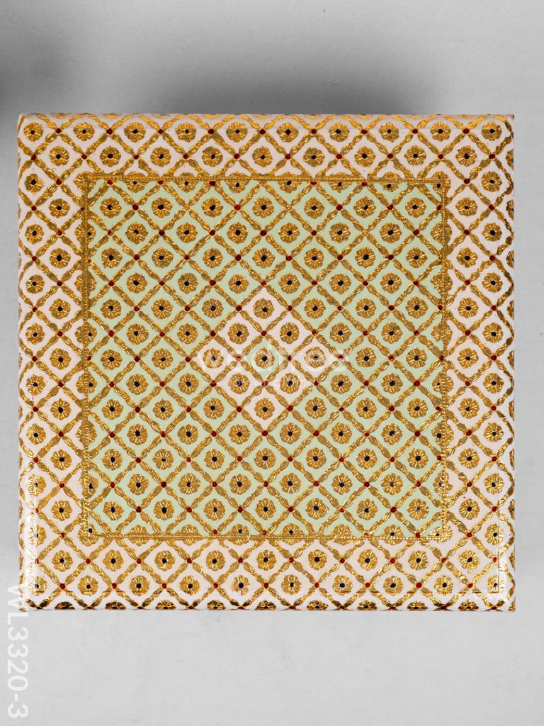 Decorative Meenakari Bajot - 16 x 16 inch - Pink & Green - WL3320-3
