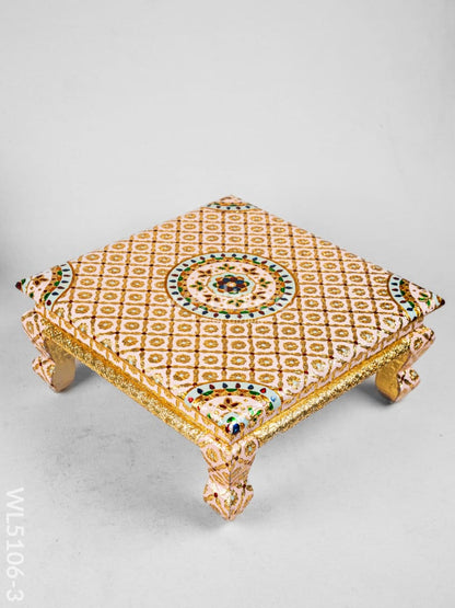Decorative Meenakari Bajot - 16 x 16 inch - Pink - WL5106-3