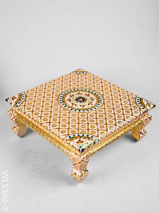 Decorative Meenakari Bajot - 16 x 16 inch - Pink - WL5106-3
