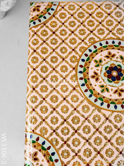Decorative Meenakari Bajot - 16 x 16 inch - Pink - WL5106-3