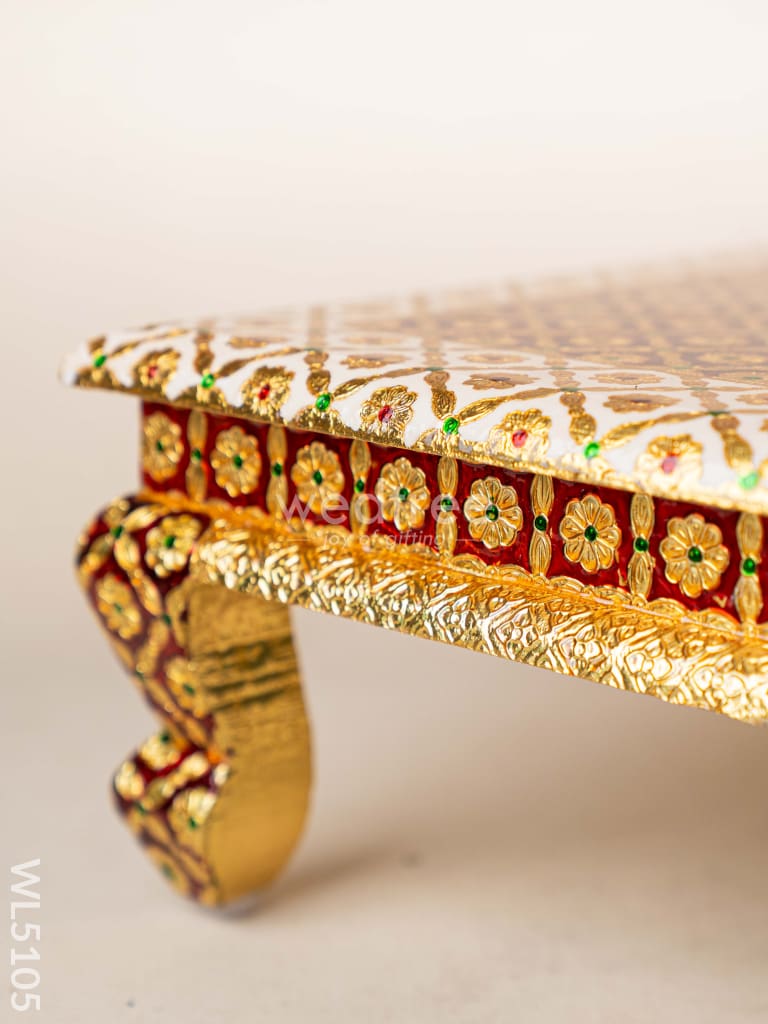 Decorative Meenakari Bajot - 16 x 16 inch - Red - WL5105