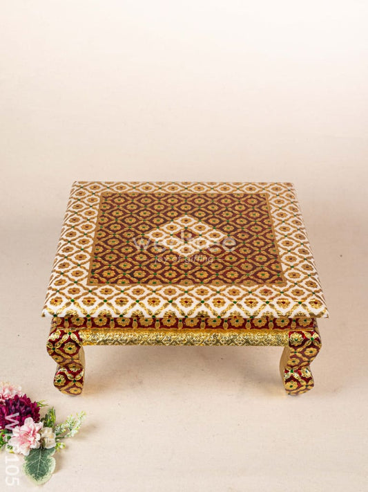 Decorative Meenakari Bajot - 16 x 16 inch - Red - WL5105