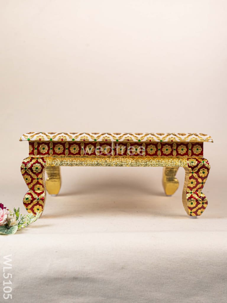 Decorative Meenakari Bajot - 16 x 16 inch - Red - WL5105
