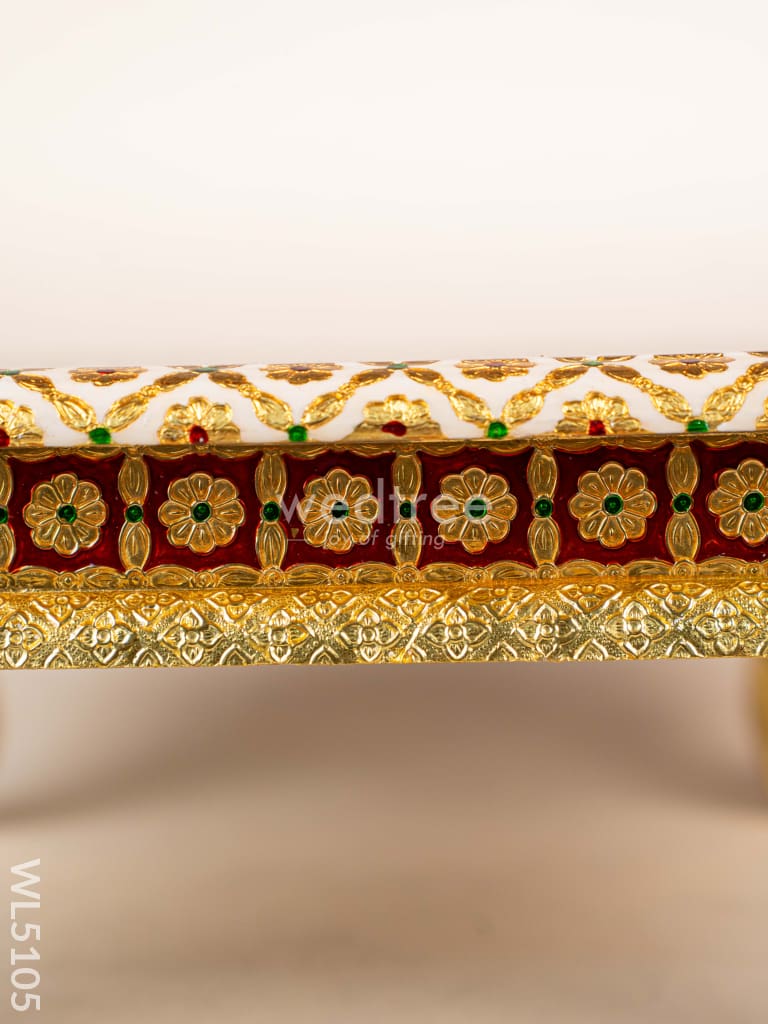Decorative Meenakari Bajot - 16 x 16 inch - Red - WL5105