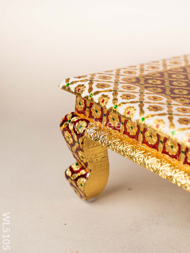 Decorative Meenakari Bajot - 16 x 16 inch - Red - WL5105