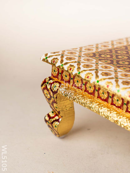 Decorative Meenakari Bajot - 16 x 16 inch - Red - WL5105