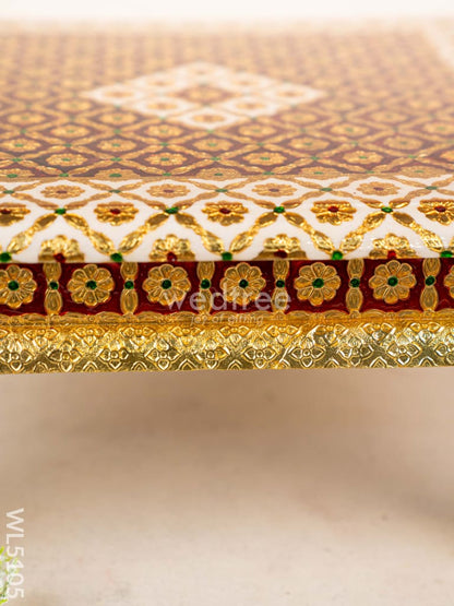 Decorative Meenakari Bajot - 16 x 16 inch - Red - WL5105