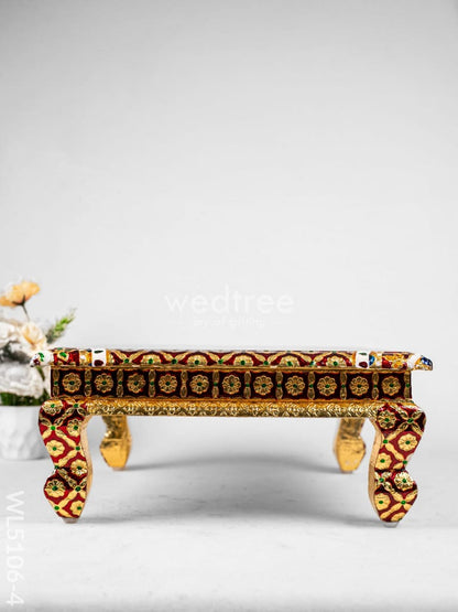 Decorative Meenakari Bajot - 16 x 16 inch - Red - WL5106-4