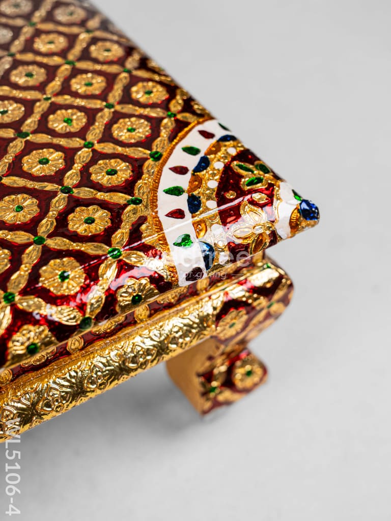 Decorative Meenakari Bajot - 16 x 16 inch - Red - WL5106-4