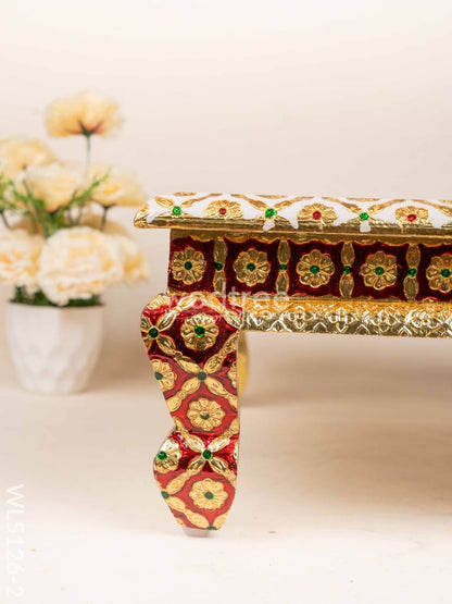 Decorative Meenakari Bajot - 18 x 18 inch - Red - WL5126-2