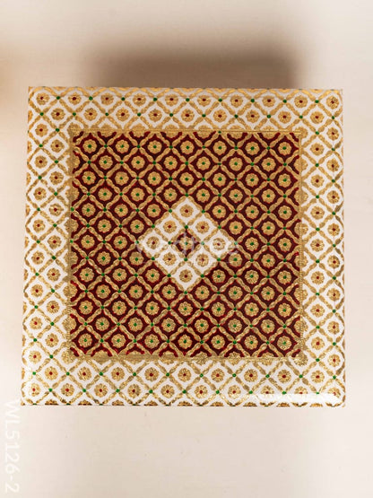 Decorative Meenakari Bajot - 18 x 18 inch - Red - WL5126-2
