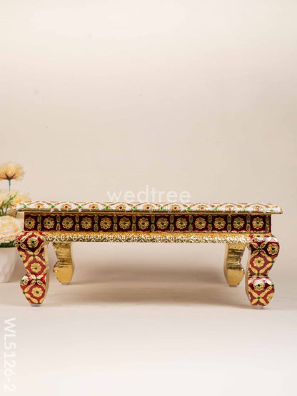 Decorative Meenakari Bajot - 18 x 18 inch - Red - WL5126-2