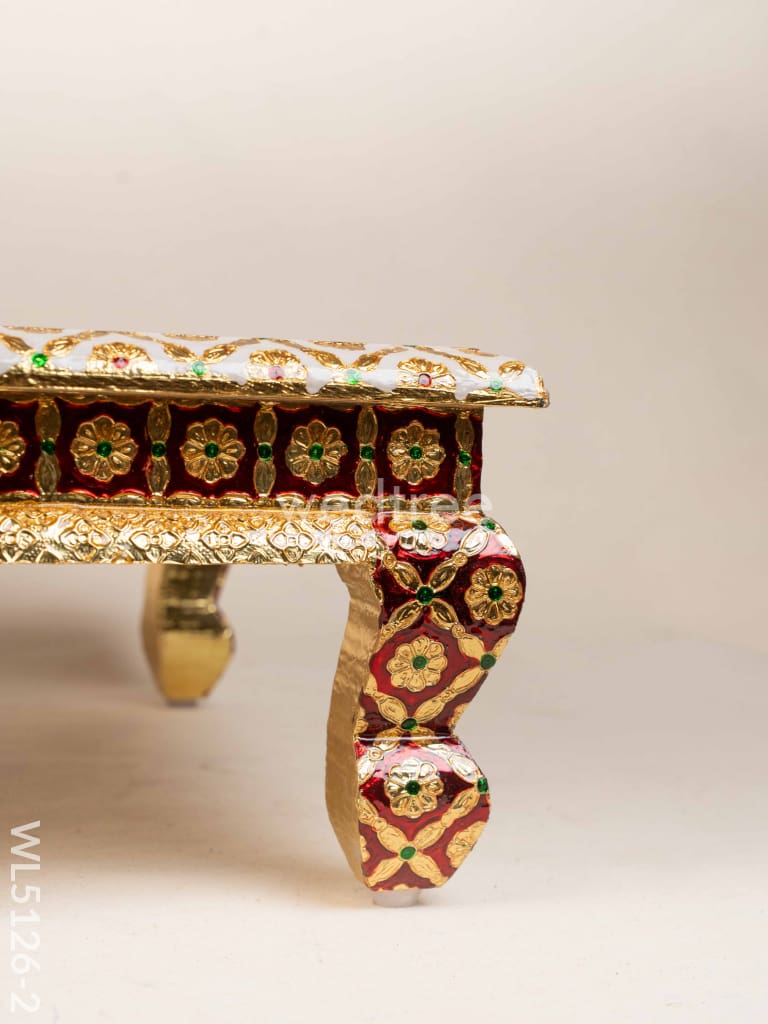 Decorative Meenakari Bajot - 18 x 18 inch - Red - WL5126-2