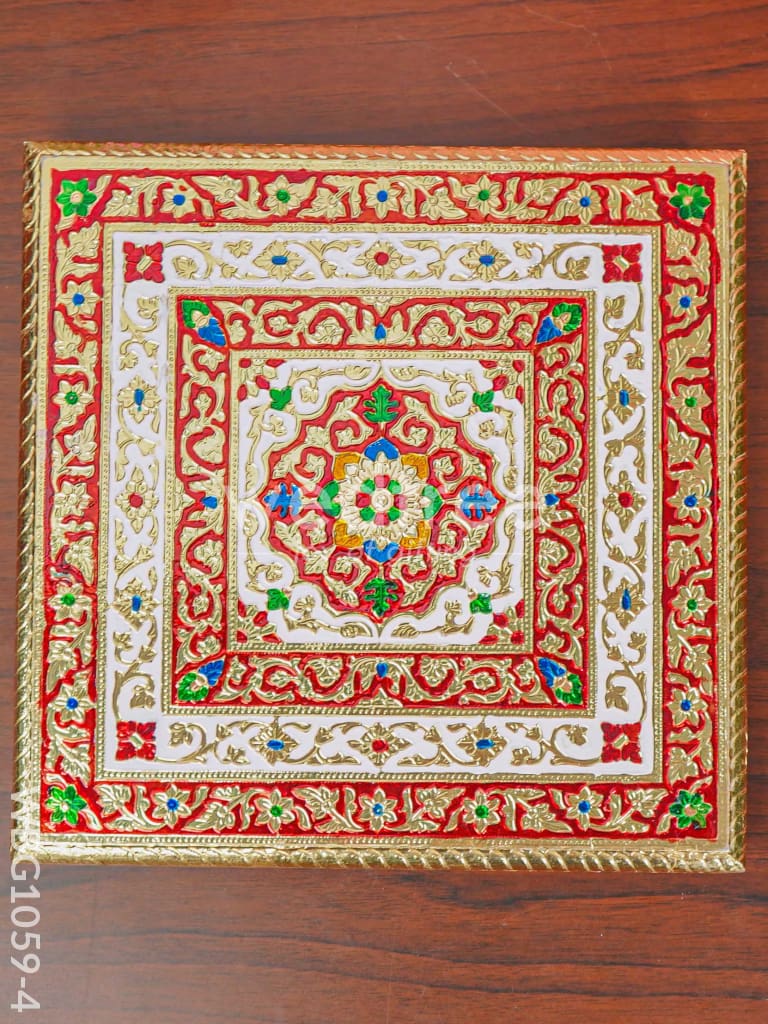 Decorative Meenakari Manai - 11.5 inch - WBG1059-4