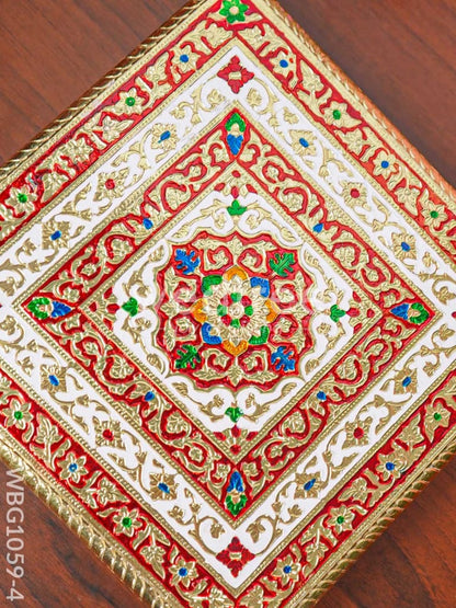 Decorative Meenakari Manai - 11.5 inch - WBG1059-4