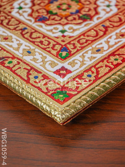 Decorative Meenakari Manai - 11.5 inch - WBG1059-4