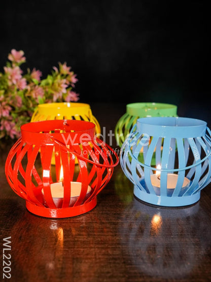 Decorative Metal T-light Holder (set of 4 ) - WL2202