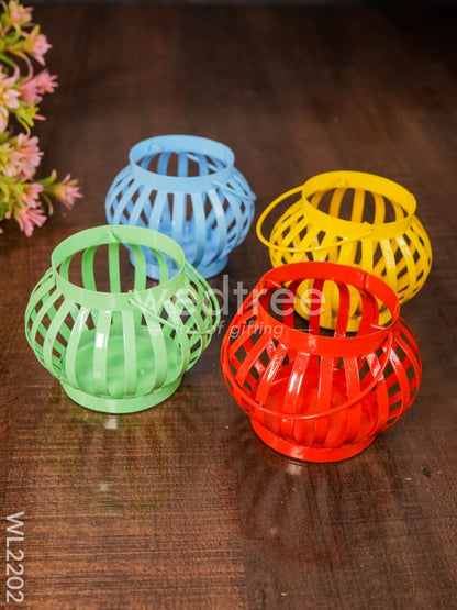 Decorative Metal T-light Holder (set of 4 ) - WL2202