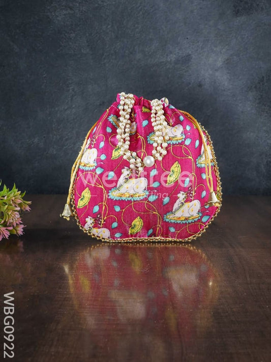 Designer Potli Bag with Pichwai Prints - WBG0922
